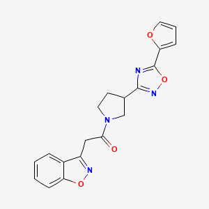 2-(Benzo[d]isoxazol-3-yl)-1-(3-(5-(furan-2-yl)-1,2,4-oxadiazol-3-yl)pyrrolidin-1-yl)ethanone