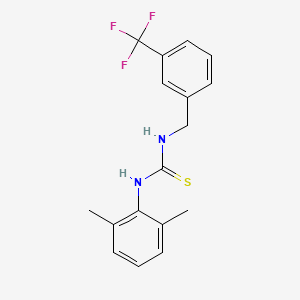 molecular formula C17H17F3N2S B2420921 1-(2,6-二甲基苯基)-3-((3-(三氟甲基)苯基)甲基)硫脲 CAS No. 1023488-78-9