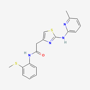 2-(2-((6-methylpyridin-2-yl)amino)thiazol-4-yl)-N-(2-(methylthio)phenyl)acetamide