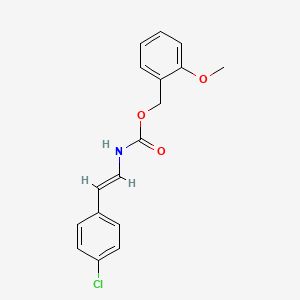 (2-methoxyphenyl)methyl N-[(E)-2-(4-chlorophenyl)ethenyl]carbamate