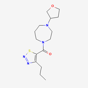 molecular formula C15H24N4O2S B2420933 (4-Propyl-1,2,3-thiadiazol-5-yl)(4-(tetrahydrofuran-3-yl)-1,4-diazepan-1-yl)methanone CAS No. 2319640-35-0