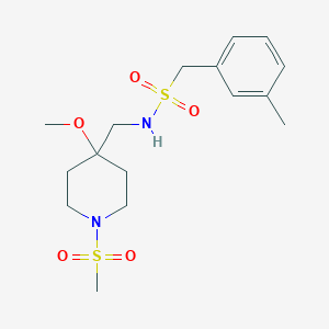 N-[(1-methanesulfonyl-4-methoxypiperidin-4-yl)methyl]-1-(3-methylphenyl)methanesulfonamide