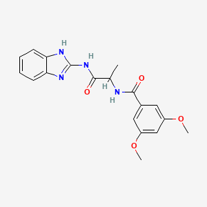 molecular formula C19H20N4O4 B2420940 N,N-dimethyl-4-(4-methyl-3-oxo-3,4-dihydroquinoxalin-2-yl)benzamide CAS No. 1236271-42-3