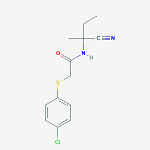 2-[(4-chlorophenyl)sulfanyl]-N-(1-cyano-1-methylpropyl)acetamide