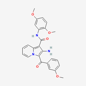 2-amino-N-(2,5-dimethoxyphenyl)-3-(3-methoxybenzoyl)indolizine-1-carboxamide