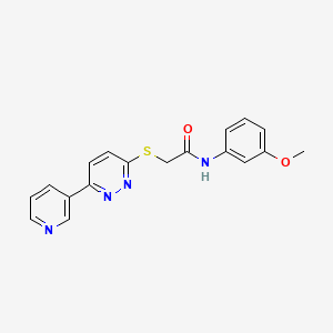 N-(3-methoxyphenyl)-2-(6-pyridin-3-ylpyridazin-3-yl)sulfanylacetamide