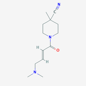 1-[(E)-4-(Dimethylamino)but-2-enoyl]-4-methylpiperidine-4-carbonitrile