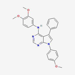 N-(3,4-dimethoxyphenyl)-7-(4-methoxyphenyl)-5-phenyl-7H-pyrrolo[2,3-d]pyrimidin-4-amine