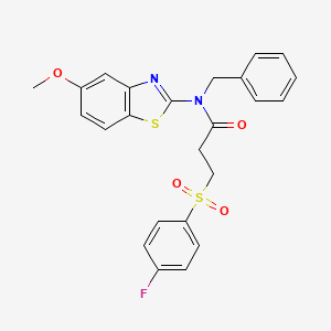 N-benzyl-3-((4-fluorophenyl)sulfonyl)-N-(5-methoxybenzo[d]thiazol-2-yl)propanamide