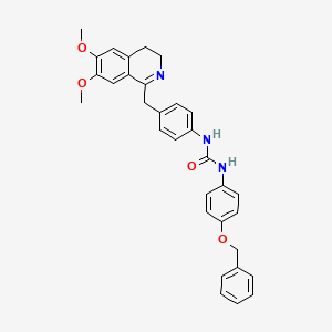 1-[4-[(6,7-Dimethoxy-3,4-dihydroisoquinolin-1-yl)methyl]phenyl]-3-(4-phenylmethoxyphenyl)urea