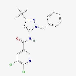 N-(1-benzyl-3-tert-butyl-1H-pyrazol-5-yl)-5,6-dichloropyridine-3-carboxamide