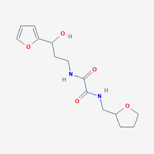 N1-(3-(furan-2-yl)-3-hydroxypropyl)-N2-((tetrahydrofuran-2-yl)methyl)oxalamide