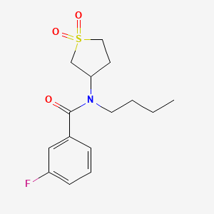 molecular formula C15H20FNO3S B2420992 N-丁基-N-(1,1-二氧化四氢噻吩-3-基)-3-氟苯甲酰胺 CAS No. 898425-32-6