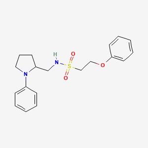molecular formula C19H24N2O3S B2420994 2-苯氧基-N-((1-苯基吡咯烷-2-基)甲基)乙磺酰胺 CAS No. 1797860-11-7