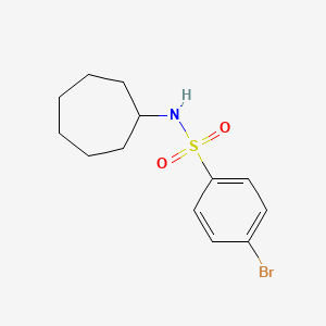 molecular formula C13H18BrNO2S B2421001 4-bromo-N-cycloheptylbenzenesulfonamide CAS No. 349404-91-7