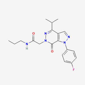 2-(1-(4-fluorophenyl)-4-isopropyl-7-oxo-1H-pyrazolo[3,4-d]pyridazin-6(7H)-yl)-N-propylacetamide