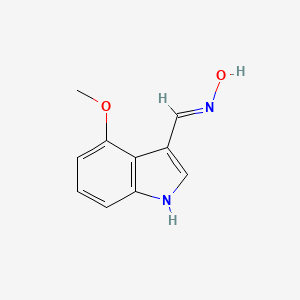 molecular formula C10H10N2O2 B2421013 (NE)-N-[(4-methoxy-1H-indol-3-yl)methylidene]hydroxylamine CAS No. 1261025-52-8