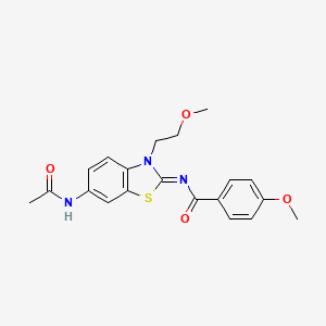 (Z)-N-(6-acetamido-3-(2-methoxyethyl)benzo[d]thiazol-2(3H)-ylidene)-4-methoxybenzamide