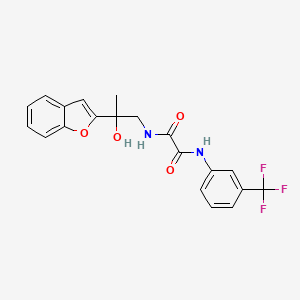 N1-(2-(benzofuran-2-yl)-2-hydroxypropyl)-N2-(3-(trifluoromethyl)phenyl)oxalamide