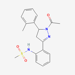 N-(2-(1-acetyl-5-(o-tolyl)-4,5-dihydro-1H-pyrazol-3-yl)phenyl)methanesulfonamide