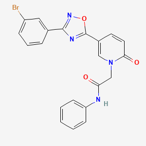 2-(5-(3-(3-bromophenyl)-1,2,4-oxadiazol-5-yl)-2-oxopyridin-1(2H)-yl)-N-phenylacetamide