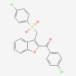 (4-Chlorophenyl)(3-{[(4-chlorophenyl)sulfonyl]methyl}-1-benzofuran-2-yl)methanone