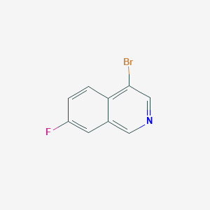 molecular formula C9H5BrFN B2421035 4-Bromo-7-fluoroisoquinoline CAS No. 1416500-77-0