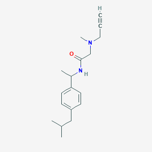 molecular formula C18H26N2O B2421037 2-[methyl(prop-2-yn-1-yl)amino]-N-{1-[4-(2-methylpropyl)phenyl]ethyl}acetamide CAS No. 1798713-71-9