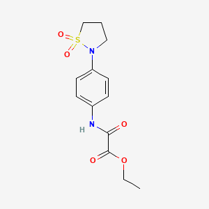 Ethyl 2-((4-(1,1-dioxidoisothiazolidin-2-yl)phenyl)amino)-2-oxoacetate