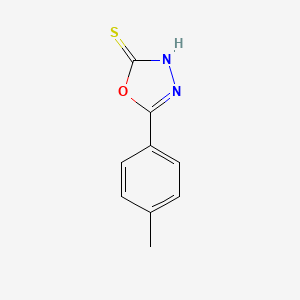 molecular formula C9H8N2OS B2421062 5-(4-Methylphenyl)-1,3,4-oxadiazole-2-thiol CAS No. 3004-42-0; 31130-15-1