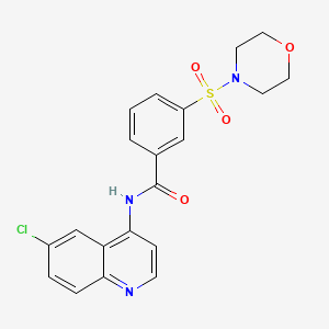 N-(6-chloroquinolin-4-yl)-3-(morpholin-4-ylsulfonyl)benzamide