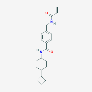 molecular formula C21H28N2O2 B2421070 N-(4-Cyclobutylcyclohexyl)-4-[(prop-2-enoylamino)methyl]benzamide CAS No. 2201815-49-6