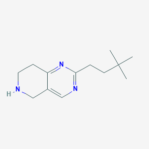 molecular formula C13H21N3 B2421076 2-(3,3-Dimethylbutyl)-5,6,7,8-tetrahydropyrido[4,3-d]pyrimidine CAS No. 1697640-08-6