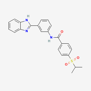 molecular formula C23H21N3O3S B2421081 N-(3-(1H-苯并[d]咪唑-2-基)苯基)-4-(异丙基磺酰基)苯甲酰胺 CAS No. 941913-53-7