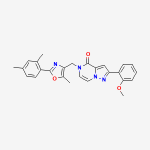 5-((2-(2,4-dimethylphenyl)-5-methyloxazol-4-yl)methyl)-2-(2-methoxyphenyl)pyrazolo[1,5-a]pyrazin-4(5H)-one