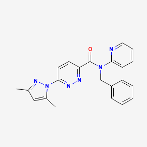 N-benzyl-6-(3,5-dimethyl-1H-pyrazol-1-yl)-N-(pyridin-2-yl)pyridazine-3-carboxamide