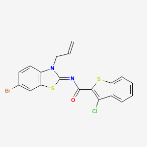 molecular formula C19H12BrClN2OS2 B2421095 (Z)-N-(3-allyl-6-bromobenzo[d]thiazol-2(3H)-ylidene)-3-chlorobenzo[b]thiophene-2-carboxamide CAS No. 865175-14-0