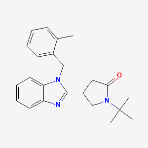 1-(tert-butyl)-4-(1-(2-methylbenzyl)-1H-benzo[d]imidazol-2-yl)pyrrolidin-2-one