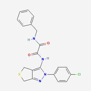 molecular formula C20H17ClN4O2S B2421097 N-benzyl-N'-[2-(4-chlorophenyl)-4,6-dihydrothieno[3,4-c]pyrazol-3-yl]oxamide CAS No. 900010-41-5
