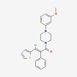 molecular formula C24H24N2O2S B2421121 (E)-1-[4-(3-methoxyphenyl)piperazino]-2-phenyl-3-(2-thienyl)-2-propen-1-one CAS No. 478078-53-4