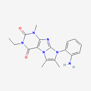 8-(2-aminophenyl)-3-ethyl-1,6,7-trimethyl-1H-imidazo[2,1-f]purine-2,4(3H,8H)-dione