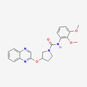 molecular formula C21H22N4O4 B2421126 N-(2,3-dimethoxyphenyl)-3-(quinoxalin-2-yloxy)pyrrolidine-1-carboxamide CAS No. 2097912-84-8