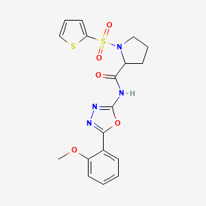 N-(5-(2-methoxyphenyl)-1,3,4-oxadiazol-2-yl)-1-(thiophen-2-ylsulfonyl)pyrrolidine-2-carboxamide