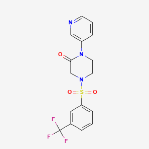 1-(Pyridin-3-yl)-4-[3-(trifluoromethyl)benzenesulfonyl]piperazin-2-one