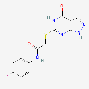 N-(4-fluorophenyl)-2-((4-oxo-4,5-dihydro-1H-pyrazolo[3,4-d]pyrimidin-6-yl)thio)acetamide