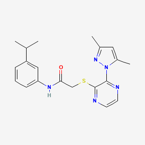 2-((3-(3,5-dimethyl-1H-pyrazol-1-yl)pyrazin-2-yl)thio)-N-(3-isopropylphenyl)acetamide