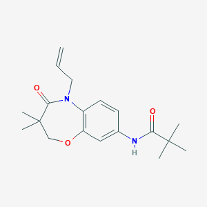 N-(5-allyl-3,3-dimethyl-4-oxo-2,3,4,5-tetrahydrobenzo[b][1,4]oxazepin-8-yl)pivalamide