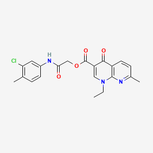 2-((3-Chloro-4-methylphenyl)amino)-2-oxoethyl 1-ethyl-7-methyl-4-oxo-1,4-dihydro-1,8-naphthyridine-3-carboxylate