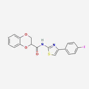 N-(4-(4-iodophenyl)thiazol-2-yl)-2,3-dihydrobenzo[b][1,4]dioxine-2-carboxamide