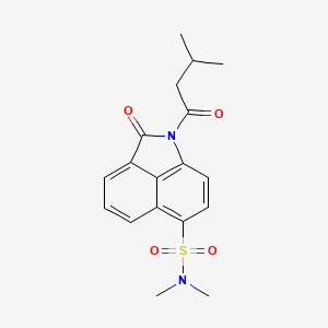 N,N-dimethyl-1-(3-methylbutanoyl)-2-oxo-1,2-dihydrobenzo[cd]indole-6-sulfonamide